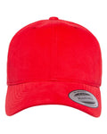 Yupoong 6363V Structured Brushed Twill Cap - Red - front