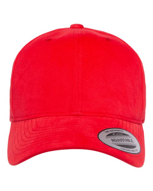 Yupoong 6363V Structured Brushed Twill Cap - Red - front