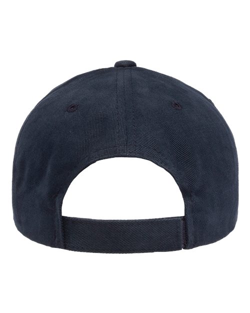 Yupoong 6363V Structured Brushed Twill Cap - Navy - back
