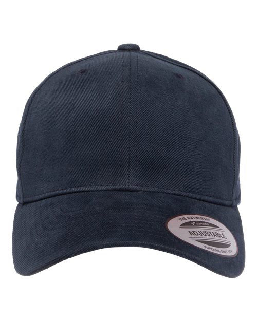 Yupoong 6363V Structured Brushed Twill Cap - Navy - front