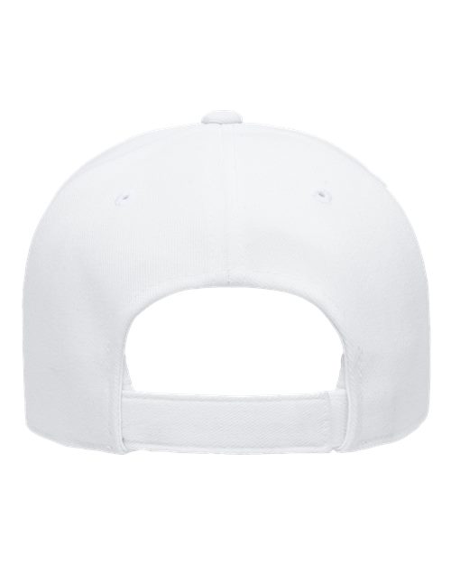 Yupoong 6363V Structured Brushed Twill Cap - White - back