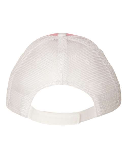 Valucap S102 Sandwich Trucker Cap - Pink/ White - back