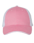 Valucap S102 Sandwich Trucker Cap - Pink/ White - front