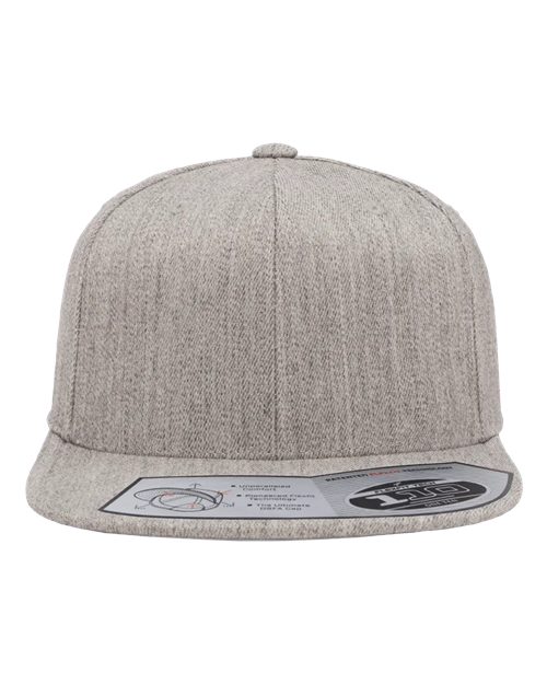 Flexfit 110F 110 Snapback Cap - Heather Grey - front