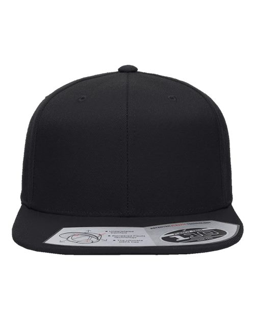 Flexfit 110F 110 Snapback Cap - Black - front