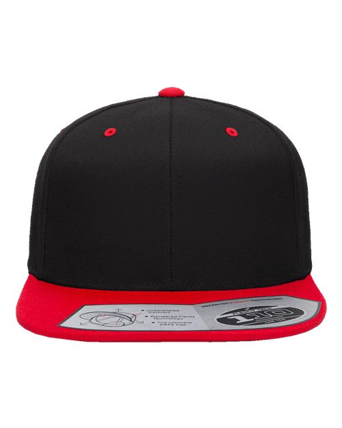 Flexfit 110F 110 Snapback Cap - Black/ Red - front