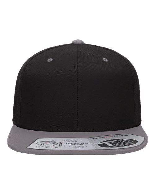 Flexfit 110F 110 Snapback Cap - Black/ Grey - front