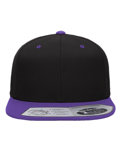 Flexfit 110F 110 Snapback Cap - Black/ Purple - front