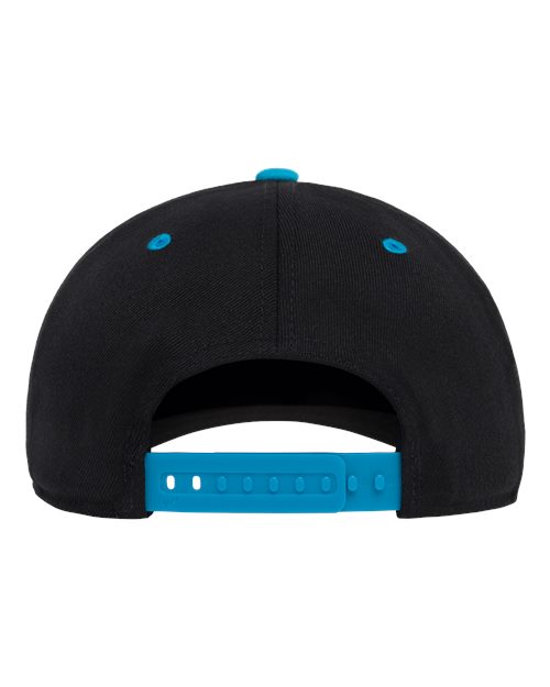 Flexfit 110F 110 Snapback Cap - Black/ Teal - back