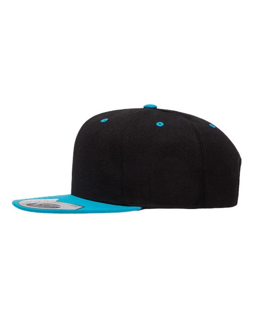 Flexfit 110F 110 Snapback Cap - Black/ Teal - side