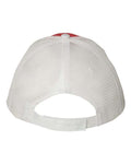 Valucap S102 Sandwich Trucker Cap - Red/ White - back