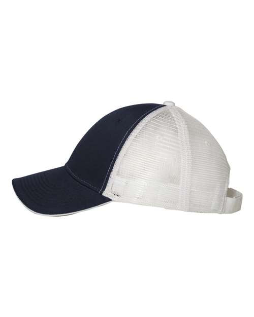 Valucap S102 Sandwich Trucker Cap - Navy/ White - side