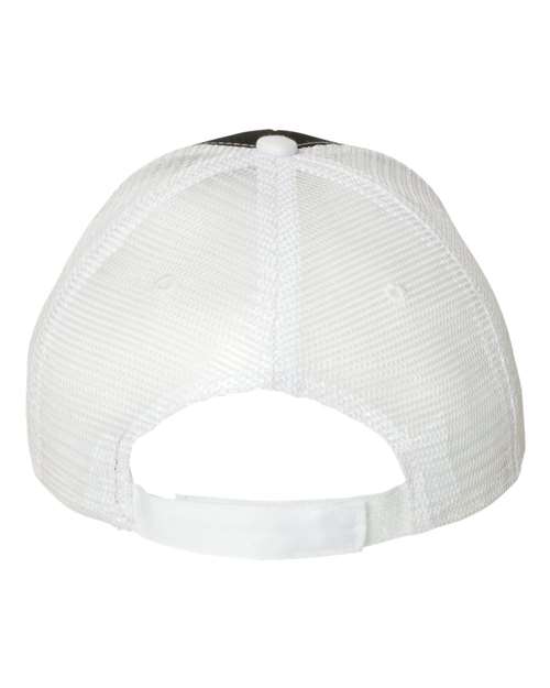 Valucap S102 Sandwich Trucker Cap - Black/ White - back