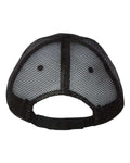 Valucap S102 Sandwich Trucker Cap - Black/ Black - back