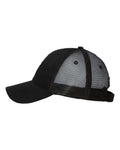 Valucap S102 Sandwich Trucker Cap - Black/ Black - side