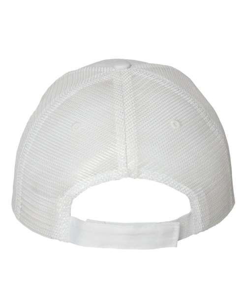 Valucap S102 Sandwich Trucker Cap - White/ White - back