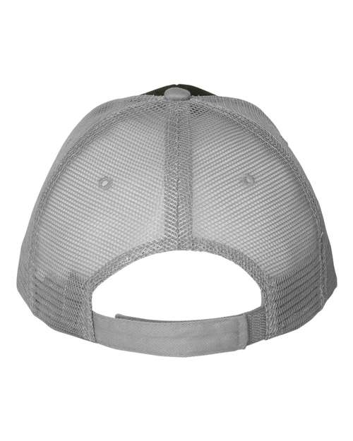 Valucap S102 Sandwich Trucker Cap - Black/ Grey - back