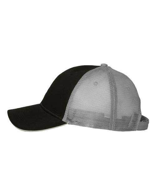 Valucap S102 Sandwich Trucker Cap - Black/ Grey - side