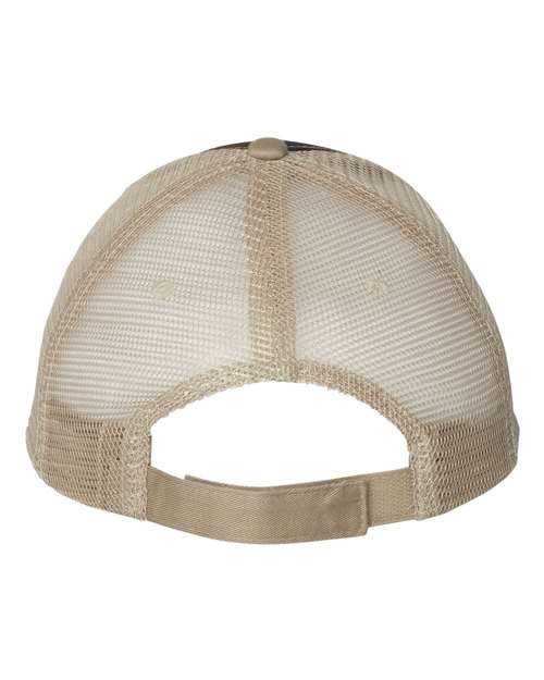Valucap S102 Sandwich Trucker Cap - Green Camo/ Tan - back