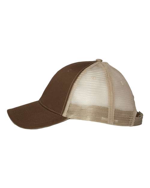 Valucap S102 Sandwich Trucker Cap - Brown/ Khaki - side