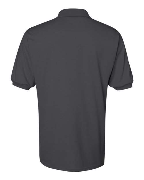 Jerzees 437MSR Men's SpotShield 50/50 Polo - Charcoal Grey - back