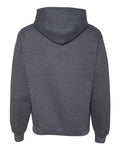 Jerzees 4997MR Unisex Super Sweats NuBlend Hooded Sweatshirt - Black Heather - back