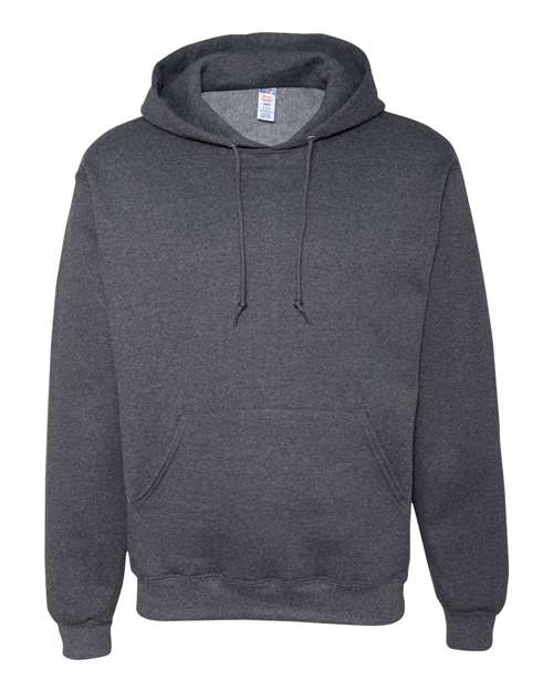 Jerzees 4997MR Unisex Super Sweats NuBlend Hooded Sweatshirt - Black Heather - front