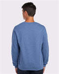 Jerzees 562MR NuBlend Crewneck Sweatshirt - Vintage Heather Blue - model back