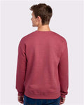 Jerzees 562MR NuBlend Crewneck Sweatshirt - Vintage Heather Red - model back