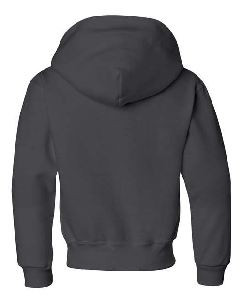 Jerzees 996YR Youth NuBlend Hooded Sweatshirt - Charcoal Grey - back
