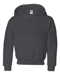Jerzees 996YR Youth NuBlend Hooded Sweatshirt - Charcoal Grey - front