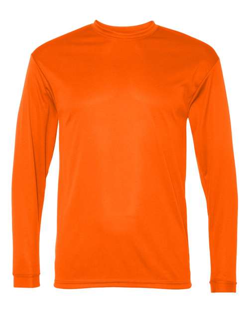 C2 Sport 5104 Unisex Performance Long Sleeve T-Shirt - Safety Orange - front