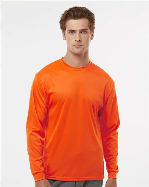 C2 Sport 5104 Unisex Performance Long Sleeve T-Shirt - Burnt Orange - model front