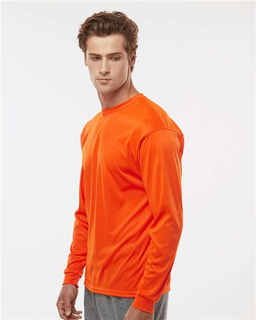 C2 Sport 5104 Unisex Performance Long Sleeve T-Shirt - Burnt Orange - model side