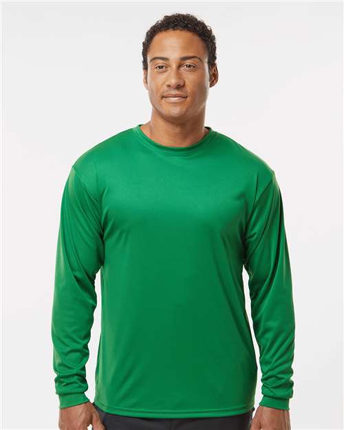 C2 Sport 5104 Unisex Performance Long Sleeve T-Shirt - Kelly - model front