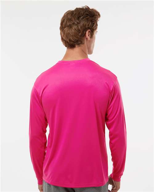 C2 Sport 5104 Unisex Performance Long Sleeve T-Shirt - Hot Pink - model back