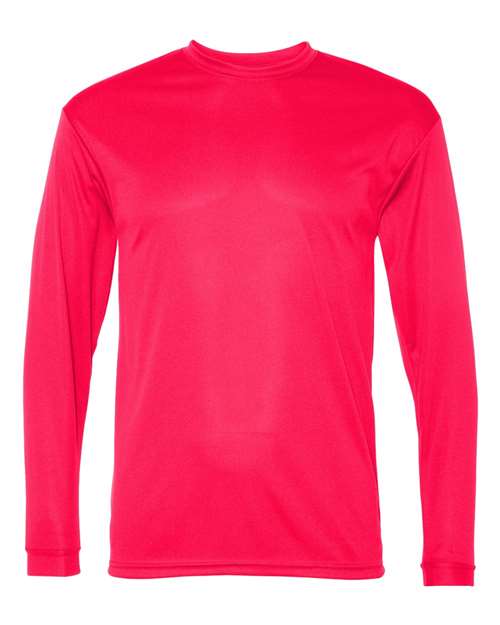C2 Sport 5104 Unisex Performance Long Sleeve T-Shirt - Hot Coral - front