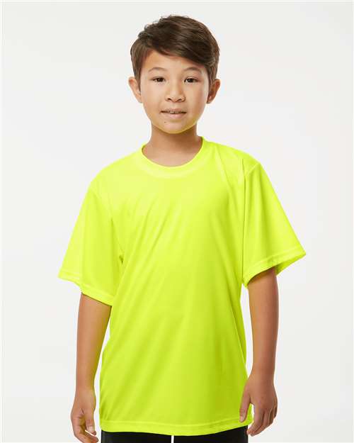 C2 Sport 5200 Youth Performance T-Shirt - Safety Yellow - model front