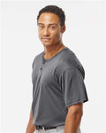 Alleson Athletic 7930 Men's B-Core Placket Jersey - Graphite - model side