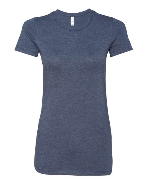 Bella + Canvas 6004 Women's Slim Fit Tee - Heather Navy - front
