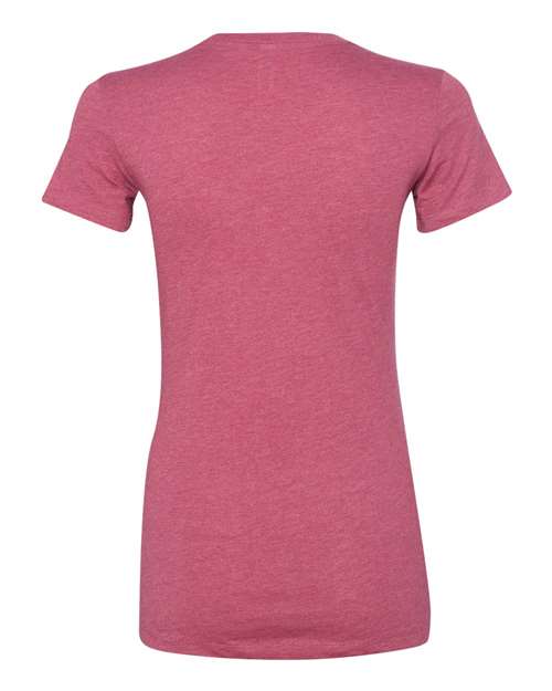 Bella + Canvas 6004 Women's Slim Fit Tee - Heather Raspberry - back