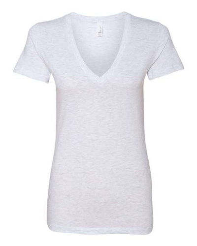 BELLA + CANVAS 6035 Women’s Jersey Deep V-Neck Tee - Ash - front