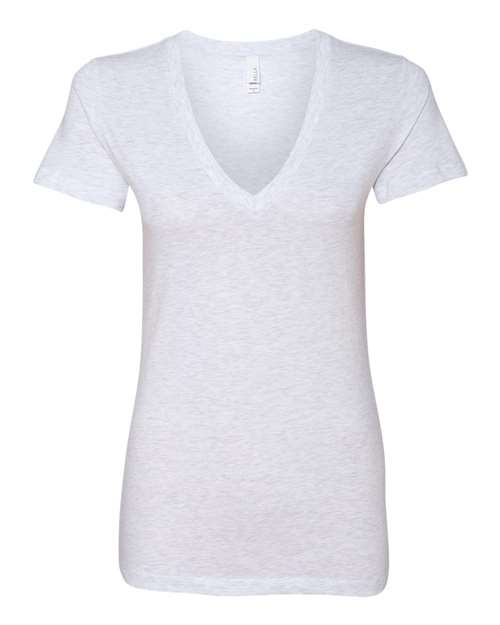 BELLA + CANVAS 6035 Women’s Jersey Deep V-Neck Tee - Ash - front