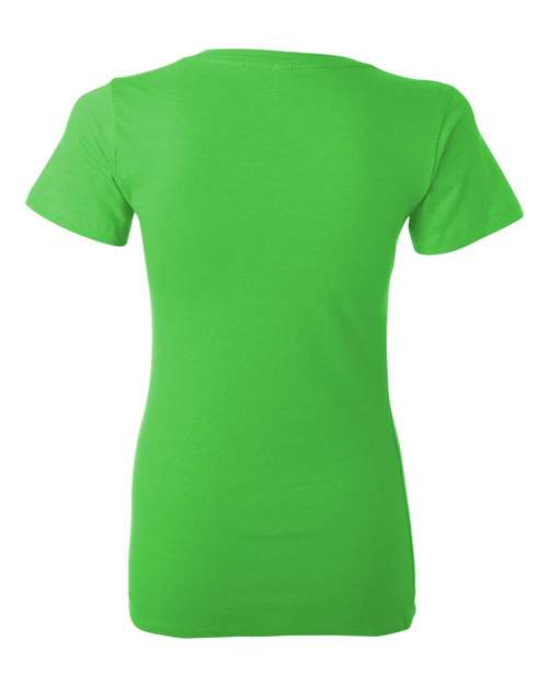 BELLA + CANVAS 6035 Women’s Jersey Deep V-Neck Tee - Neon Green - back