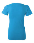 BELLA + CANVAS 6035 Women’s Jersey Deep V-Neck Tee - Neon Blue - back