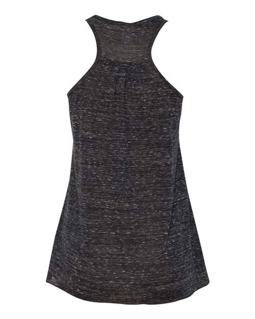 BELLA + CANVAS 8800 Women's Flowy Racerback Tank - Black Marble - back