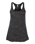 BELLA + CANVAS 8800 Women's Flowy Racerback Tank - Black Marble - front