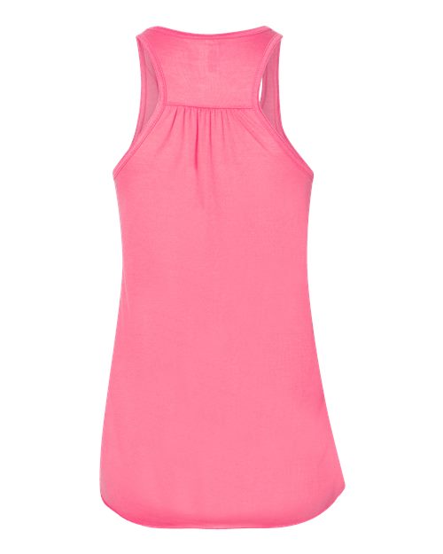 BELLA + CANVAS 8800 Women's Flowy Racerback Tank - Neon Pink - back