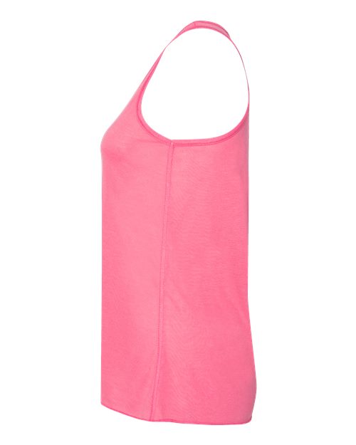 BELLA + CANVAS 8800 Women's Flowy Racerback Tank - Neon Pink - side