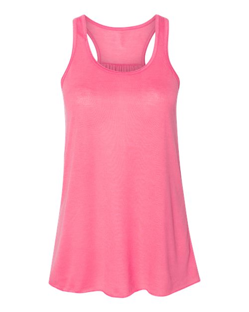 BELLA + CANVAS 8800 Women's Flowy Racerback Tank - Neon Pink - front